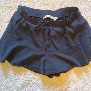 Altar’d State Women's Navy Blue Ruffle Shorts